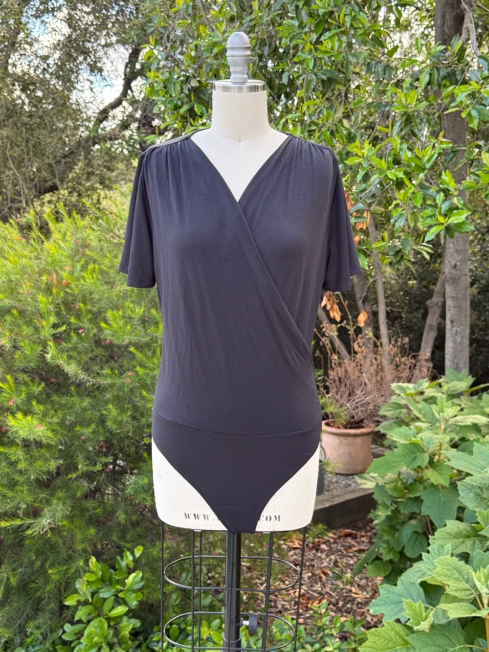NWT Banana Republic Threadsoft faux wrap draped bodysuit - size S